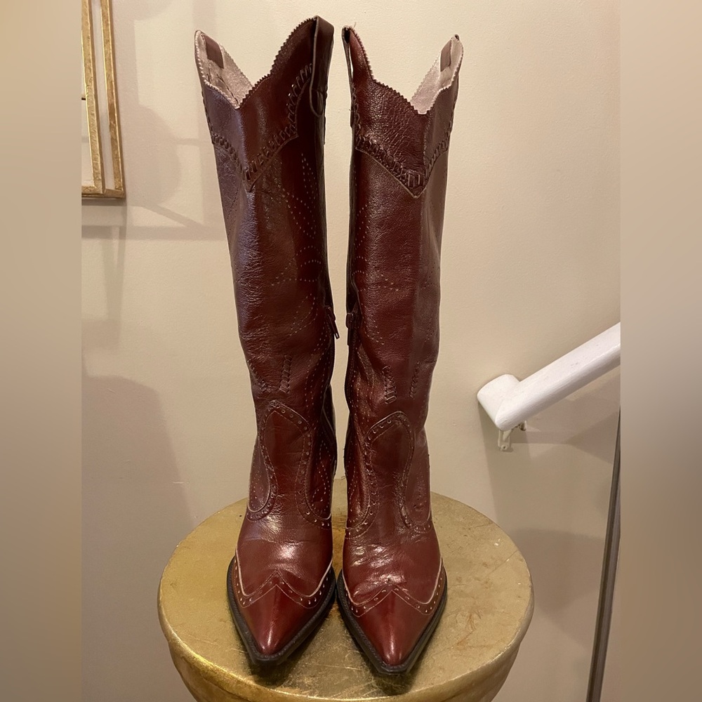 Western Boots by BCBGirls Soft Leather Boots 4’ heel